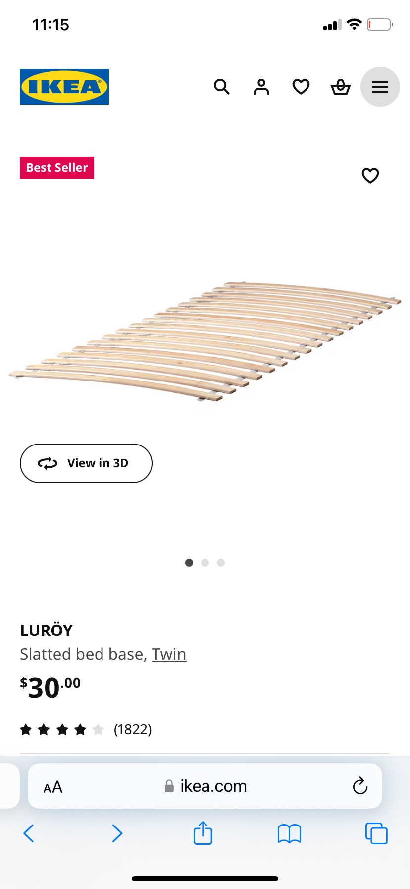 IKEA Twin bed slats