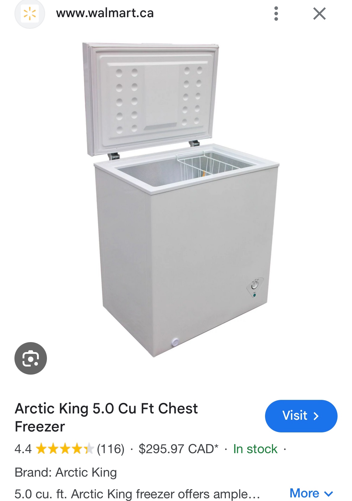 Arctic King 5 cu.ft Chest Deep Freezer - photo 4