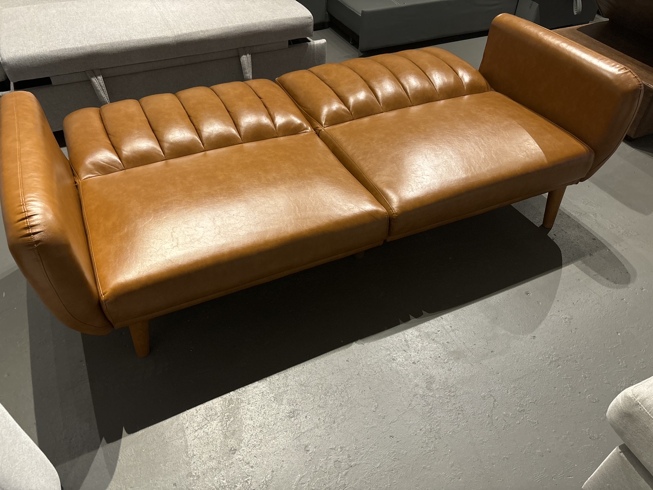 Leatherette Sofa Bed - photo 2
