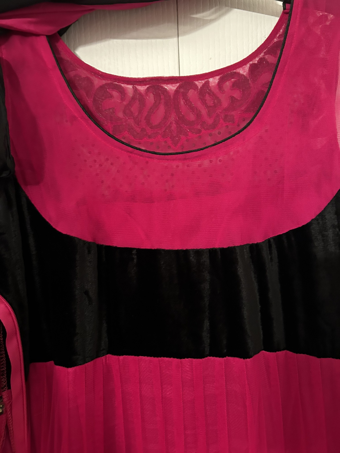 Gorgeous Velour and Beaded Magenta and Black Outfit image indicator(3)