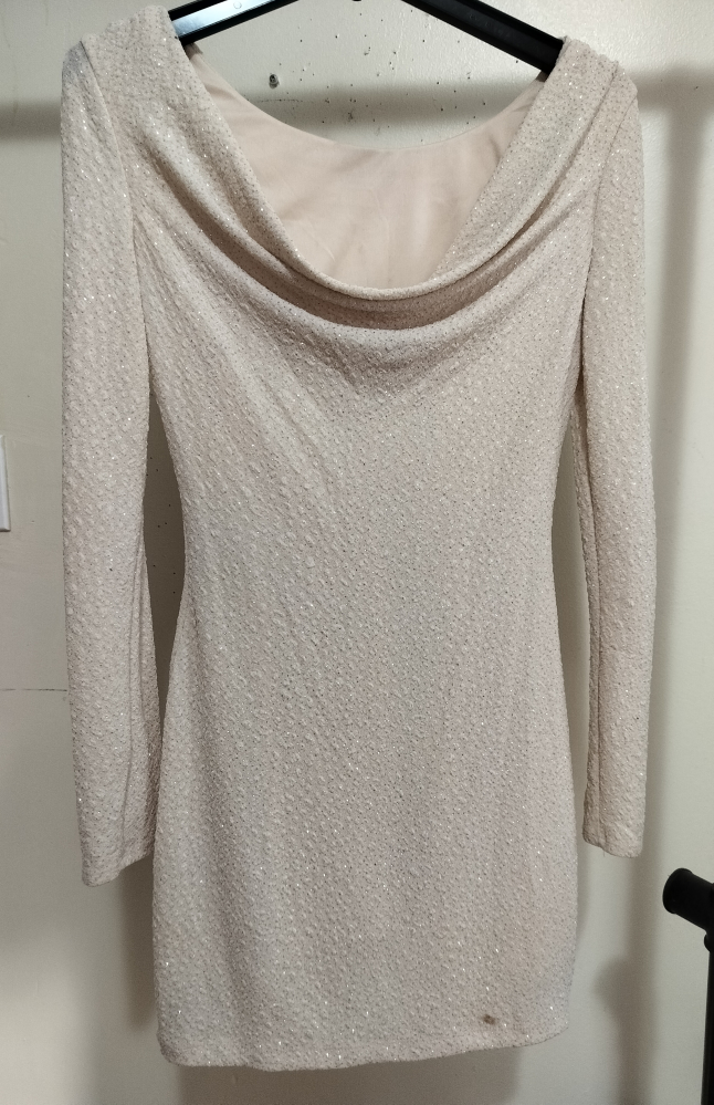 Taupe Long Sleeve Sparkly Dress. Size M ⚽ - photo 4