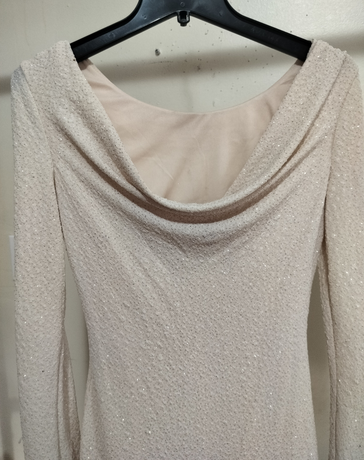 Taupe Long Sleeve Sparkly Dress. Size M ⚽ - photo 5