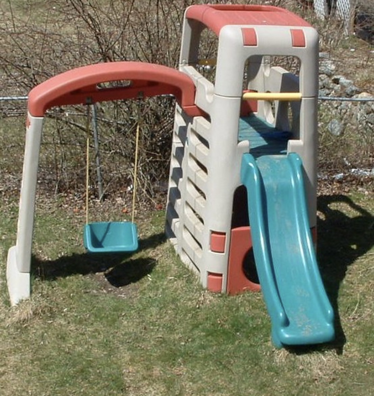 Big playground with climber and swing 7ft thumbnail
