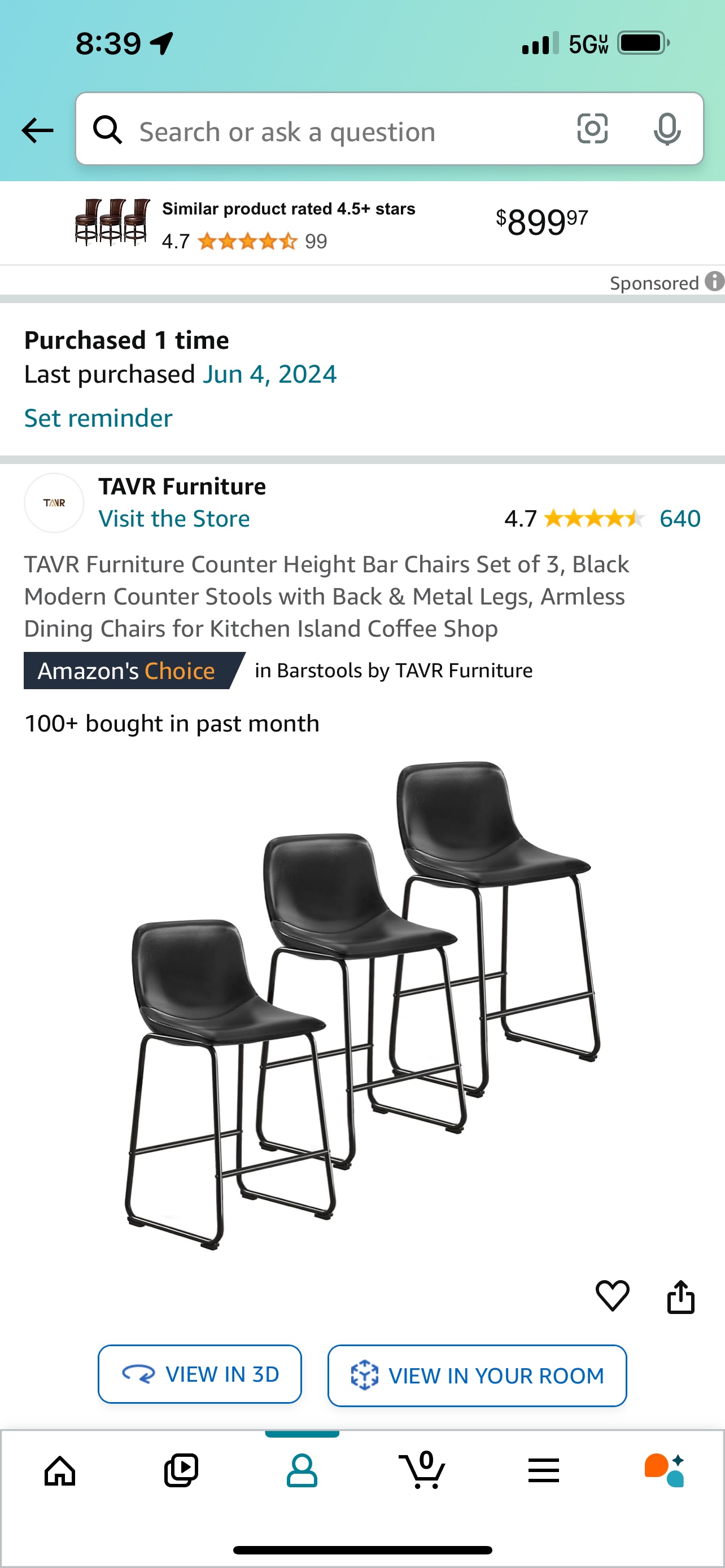3 bar stools - photo 3