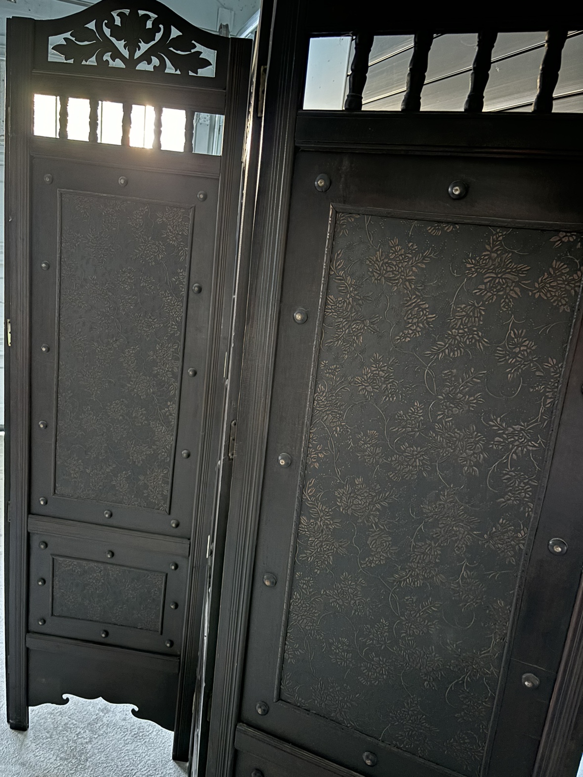 4 Panel Wooden Curtain / Room Divider Wood Screen - photo 5