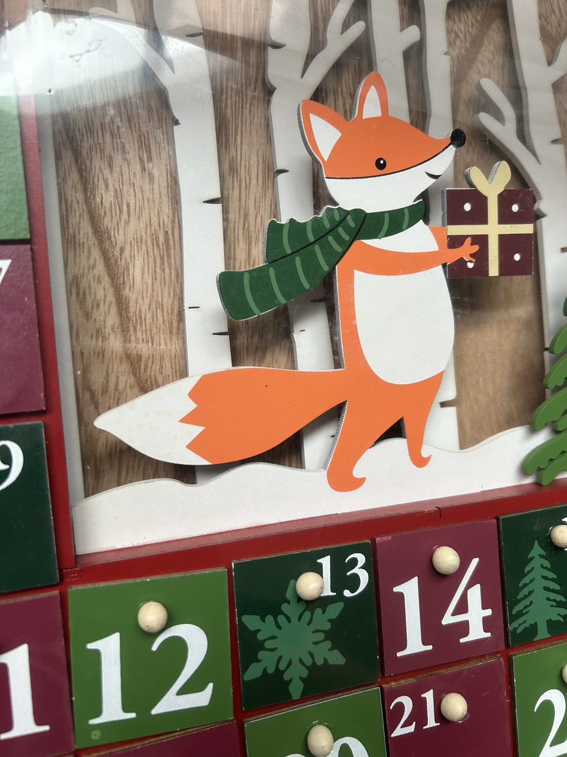 Christmas wooden decorative advent calendar image indicator(6)