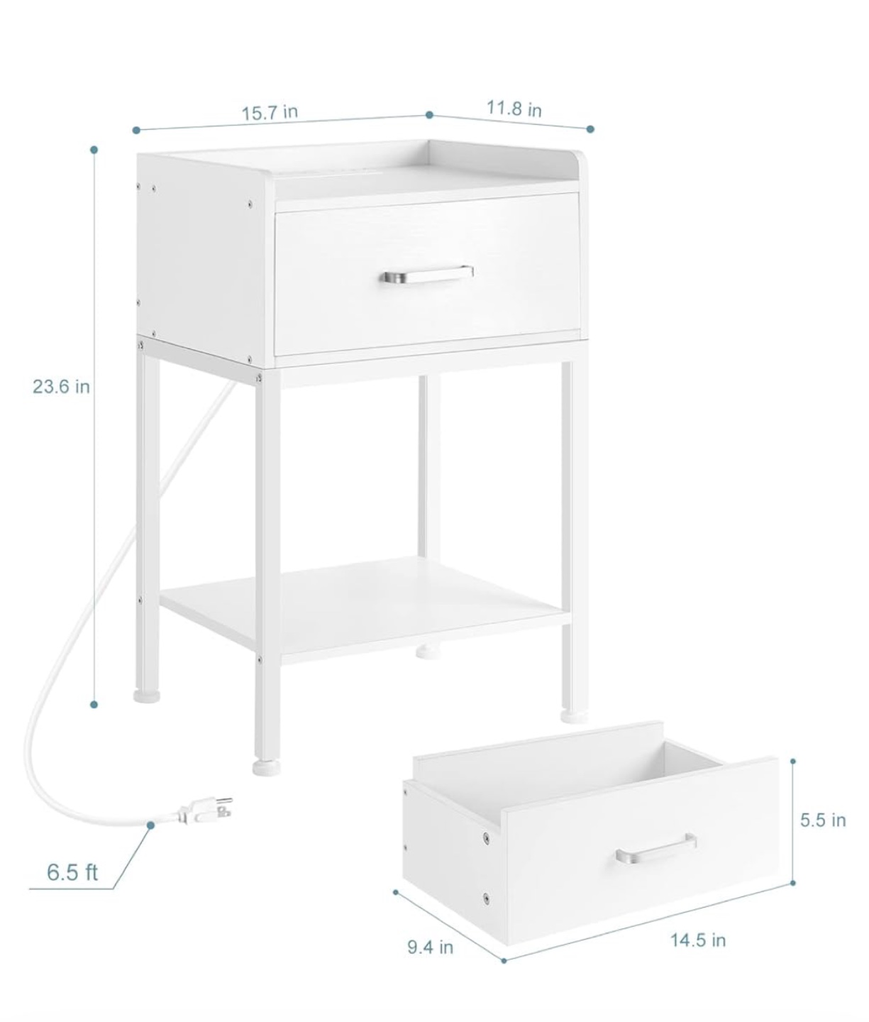 Black Nightstand (Bedside Table) - photo 4