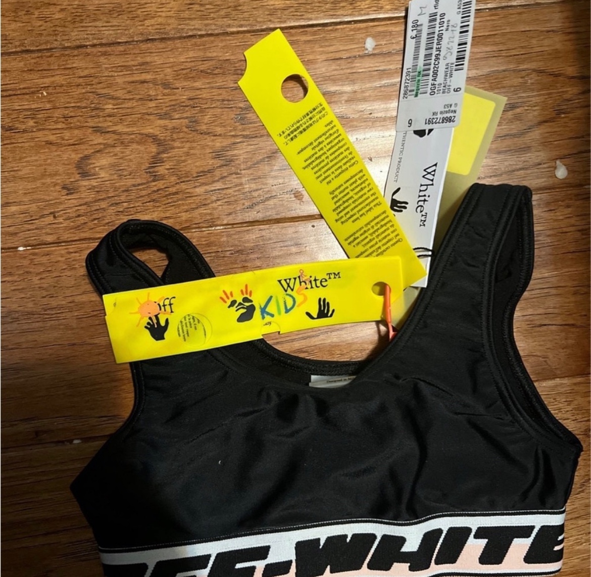 New off white two piece swimsuit size 6 … - photo 2