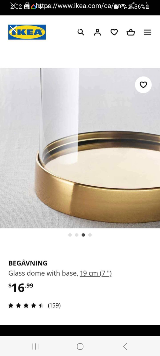 Brand new 2 ikea glass domes with base. image indicator(9)