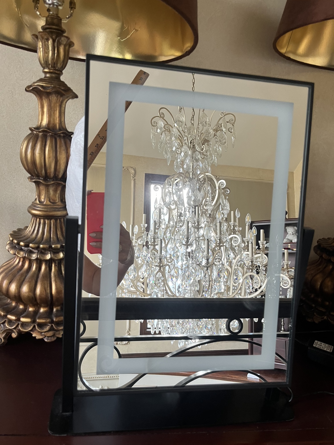 Desktop vanity makeup mirror.