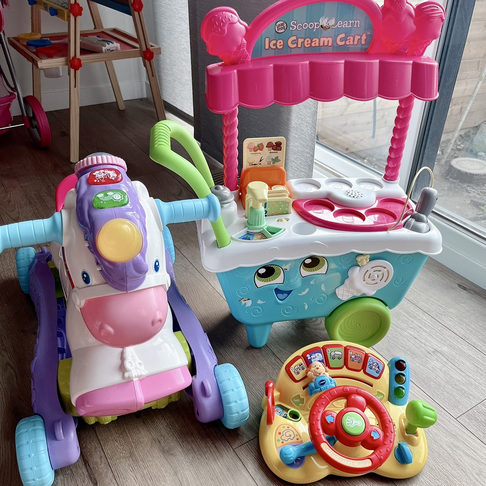 Vtech toys lots, ice cream cart, rocking ride on toy ⚽️ thumbnail