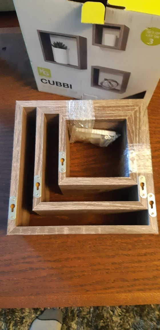 Cubbi Wall Shelves, x3 Grey - photo 3