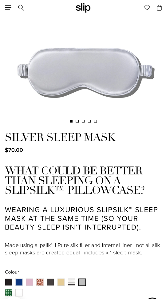 Silk sleep mask - new