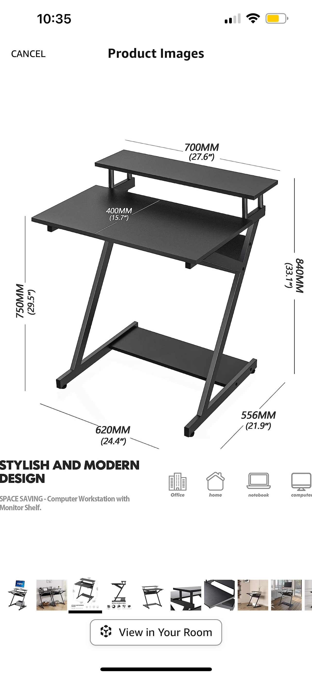 Barely used computer desk - photo 2