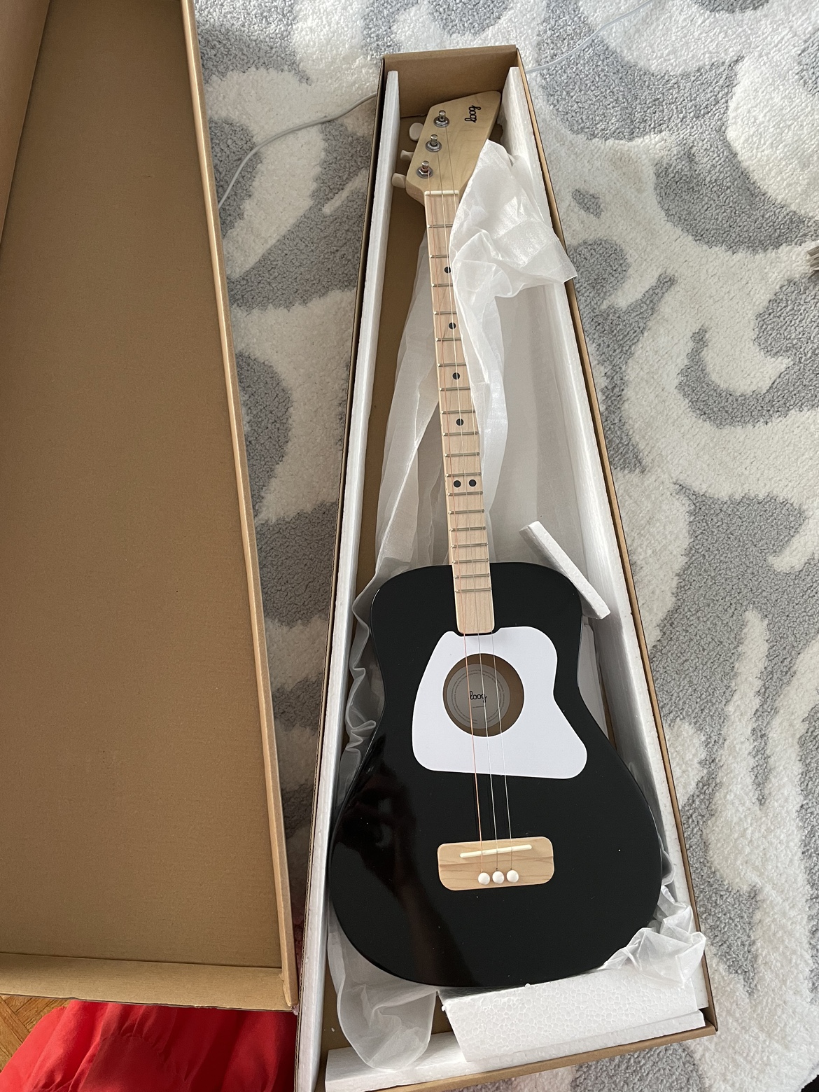 Loog mini acoustic kids guitar in black