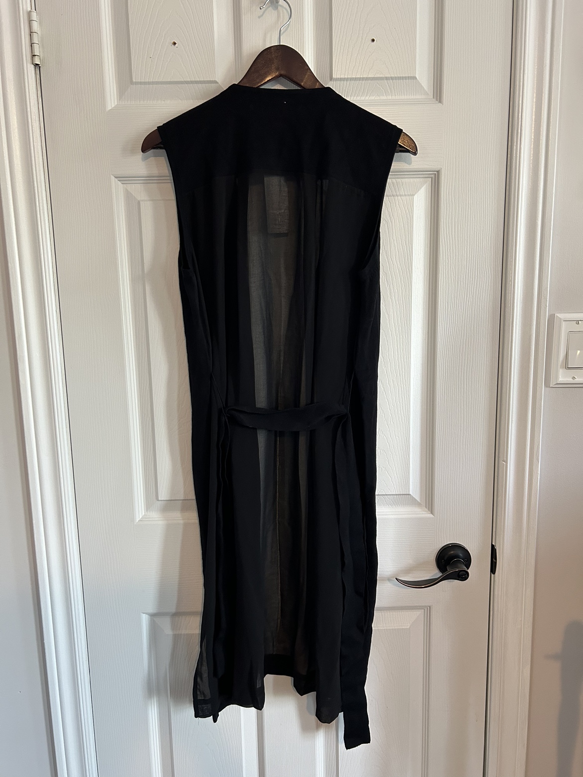 Brand New Chic Tristan Black Long Vest Cardigan (size S) image indicator(2)