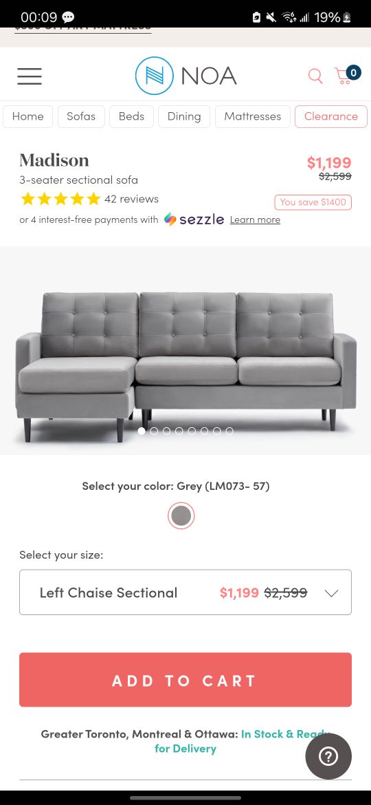 Sectional chaise - photo 5
