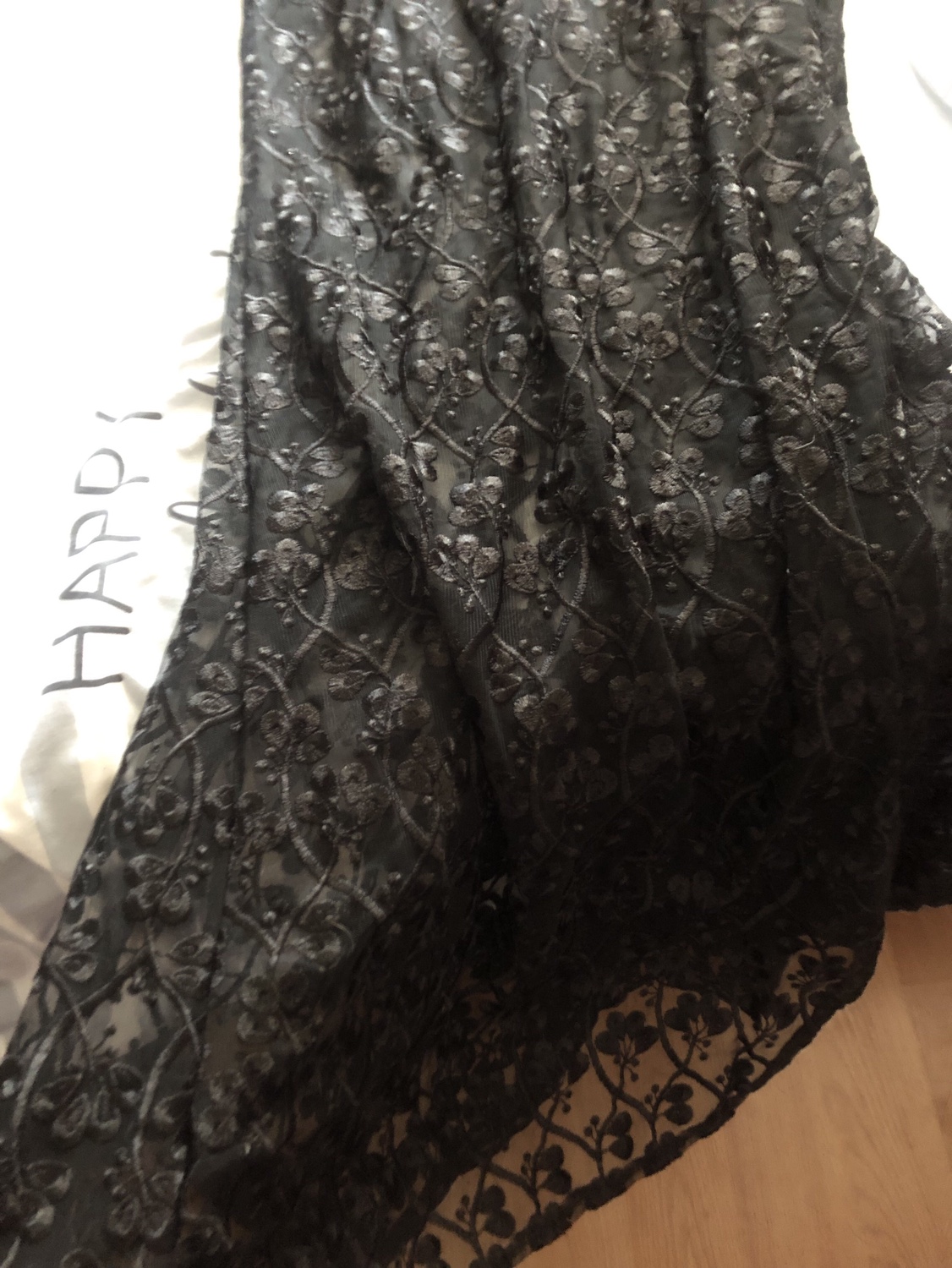 Black long lace prom/wedding dress M size image indicator(5)