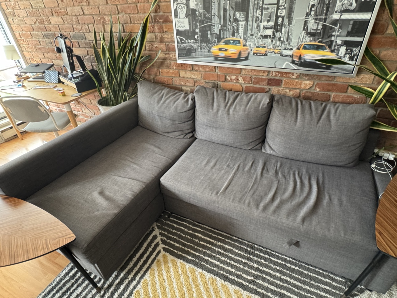 Corner sofa-bed with storage - photo 5