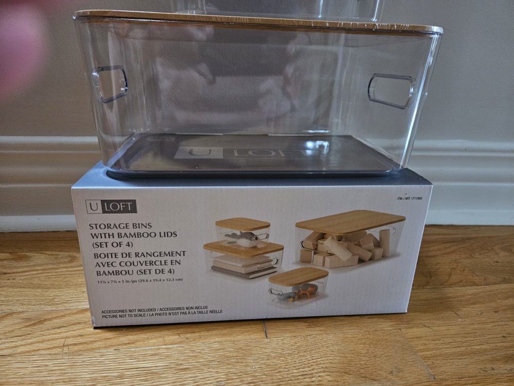 U Loft storage bins with bamboo lids image indicator(6)