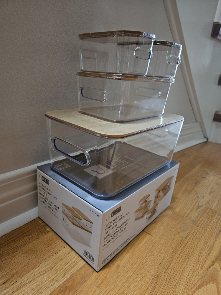 U Loft storage bins with bamboo lids image indicator(7)