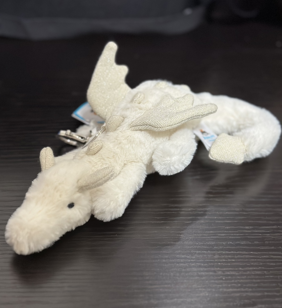 Jellycat Snow Dragon Bag Charm