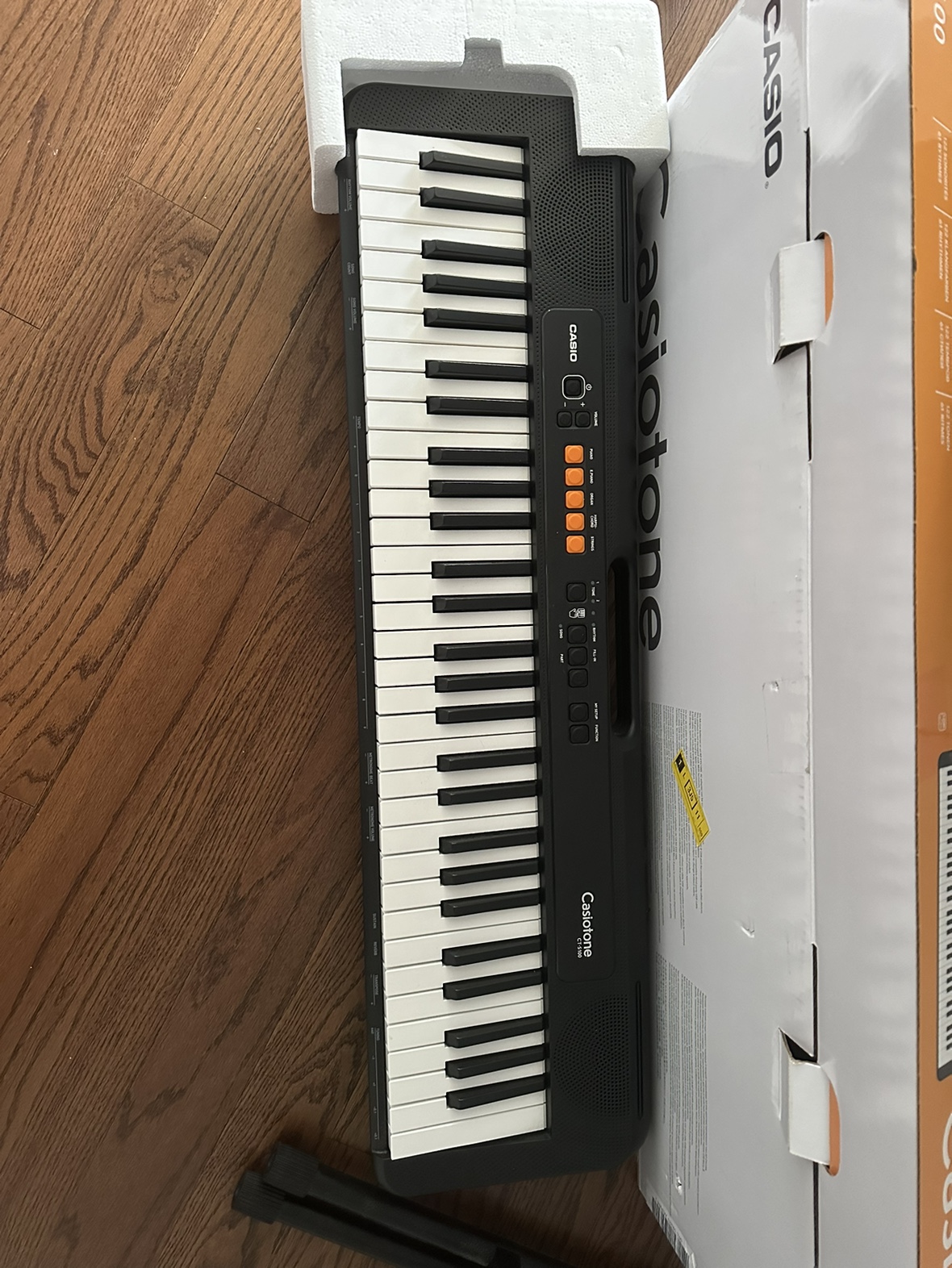 Casio keyboard with stand