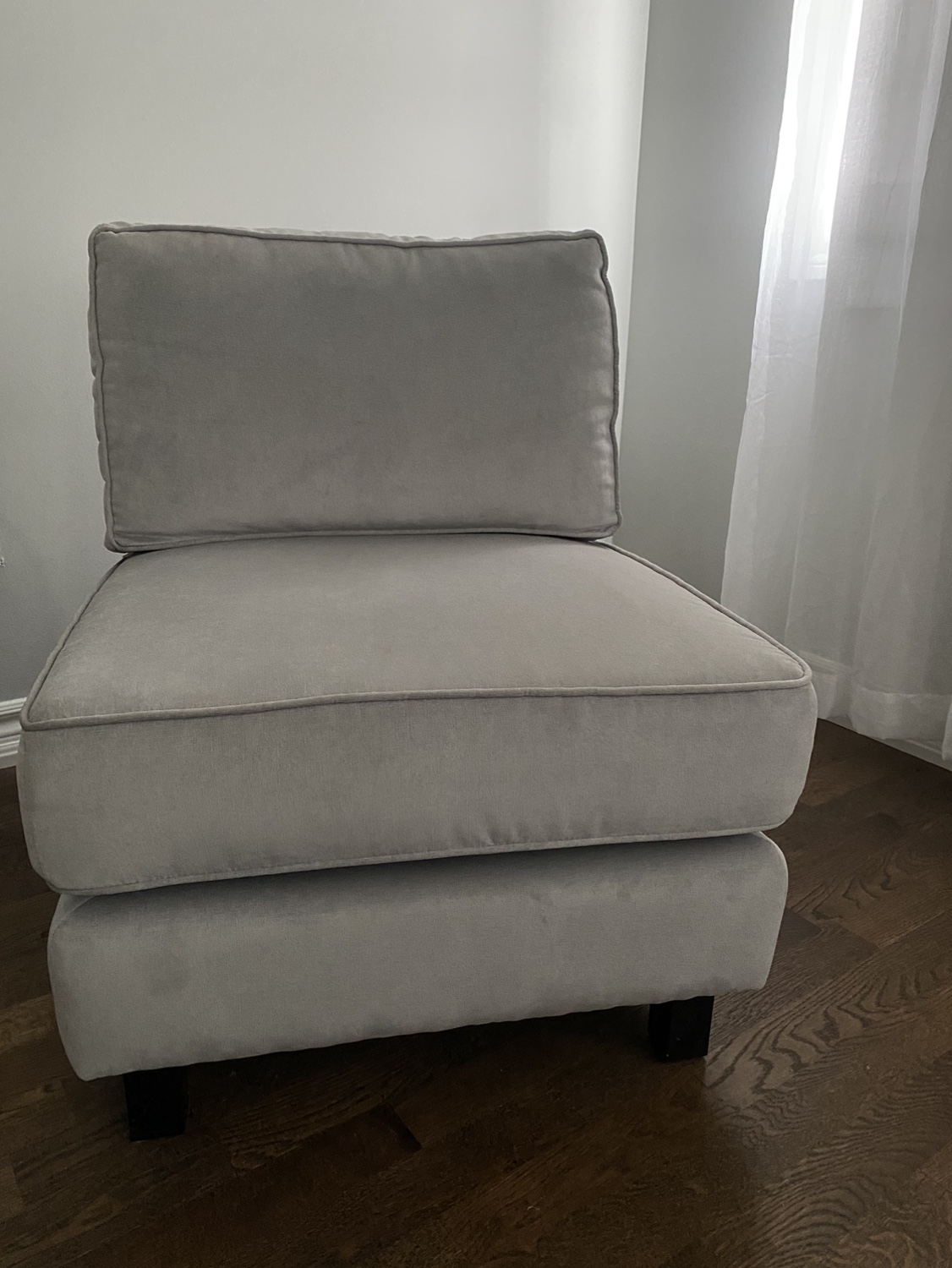 Velvety accent chair