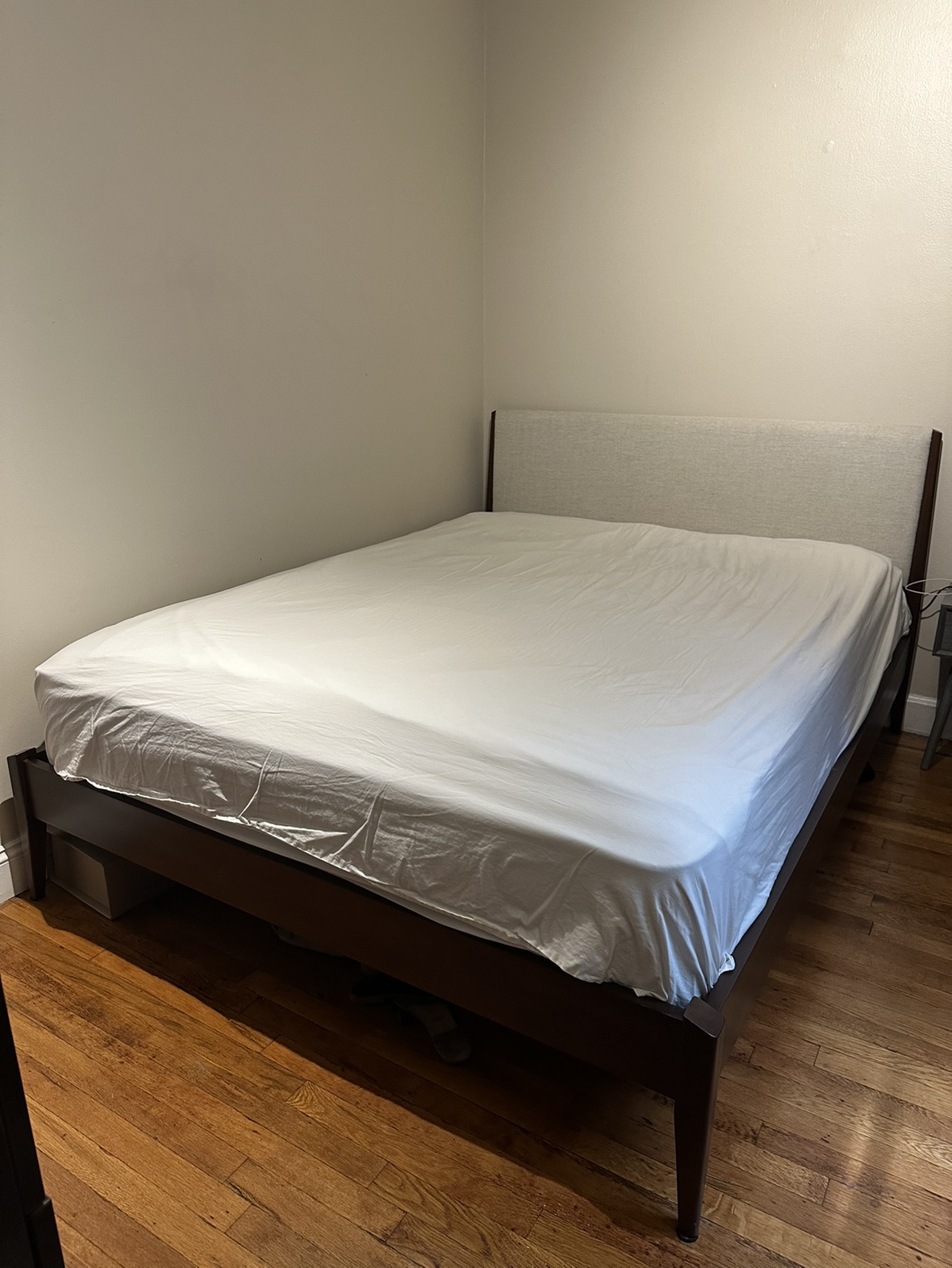 Queen bed frame and headboard - West Elm