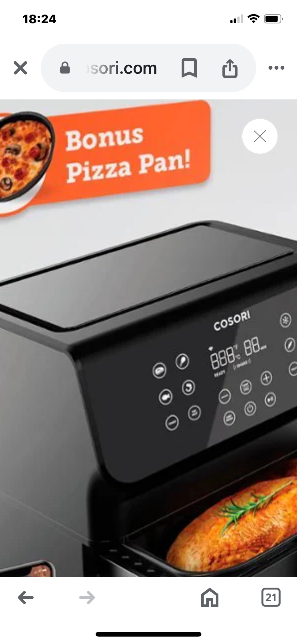 Airfry 11”x12” 5.8-1700w was $140 image indicator(5)