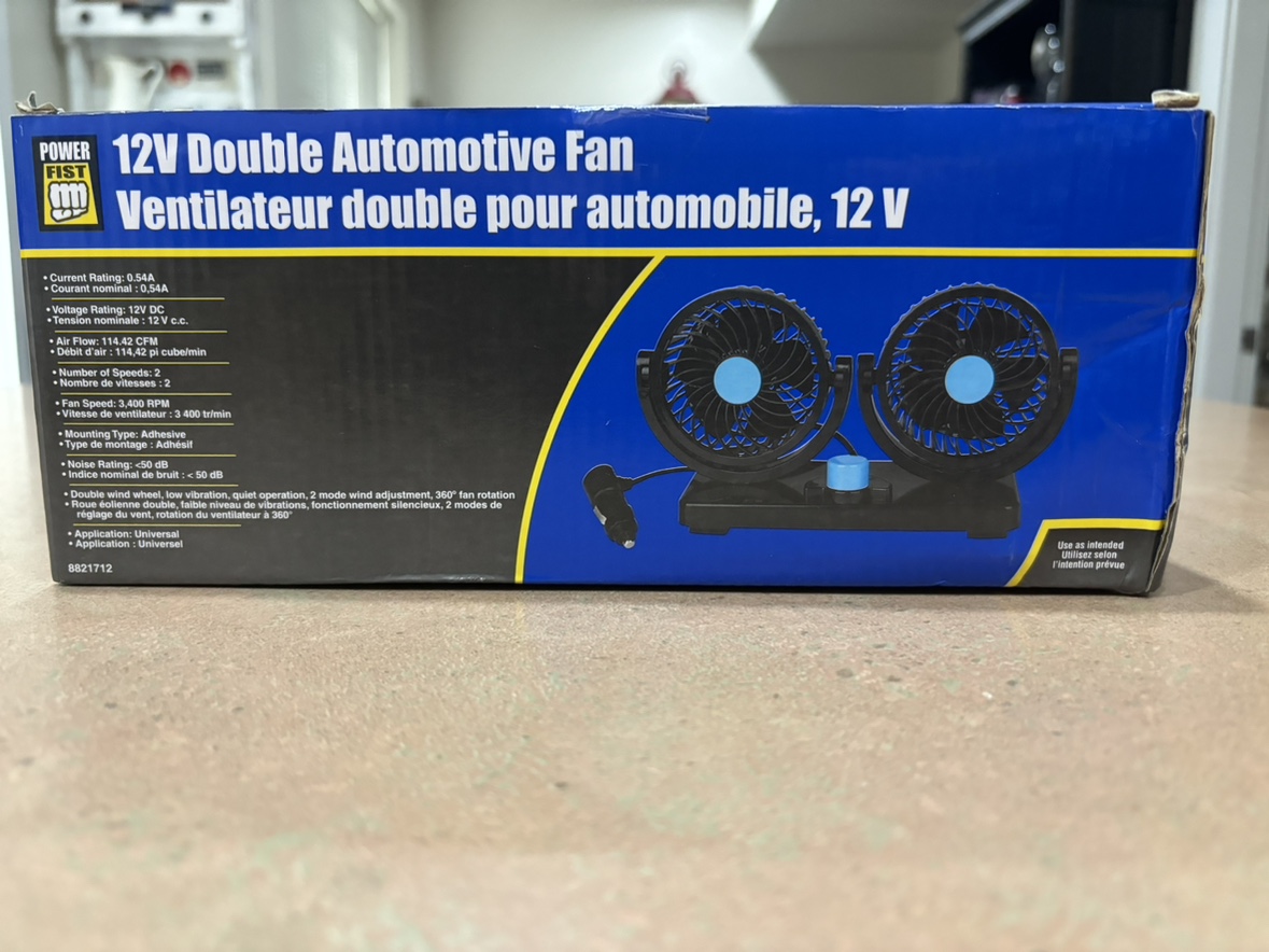 12V Double Automotive Fan
