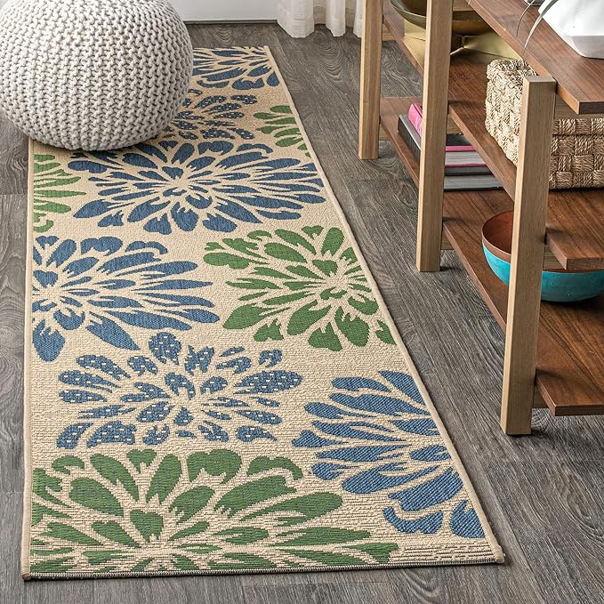 Floral Outdoor Rug, Balcony Runner - photo 2