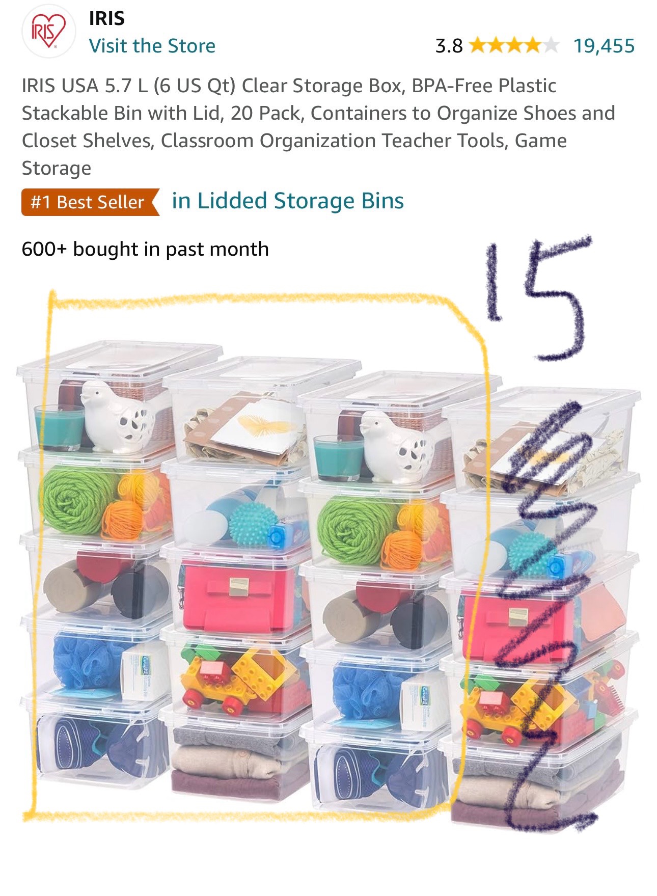 15 Storage boxes (5qt) thumbnail