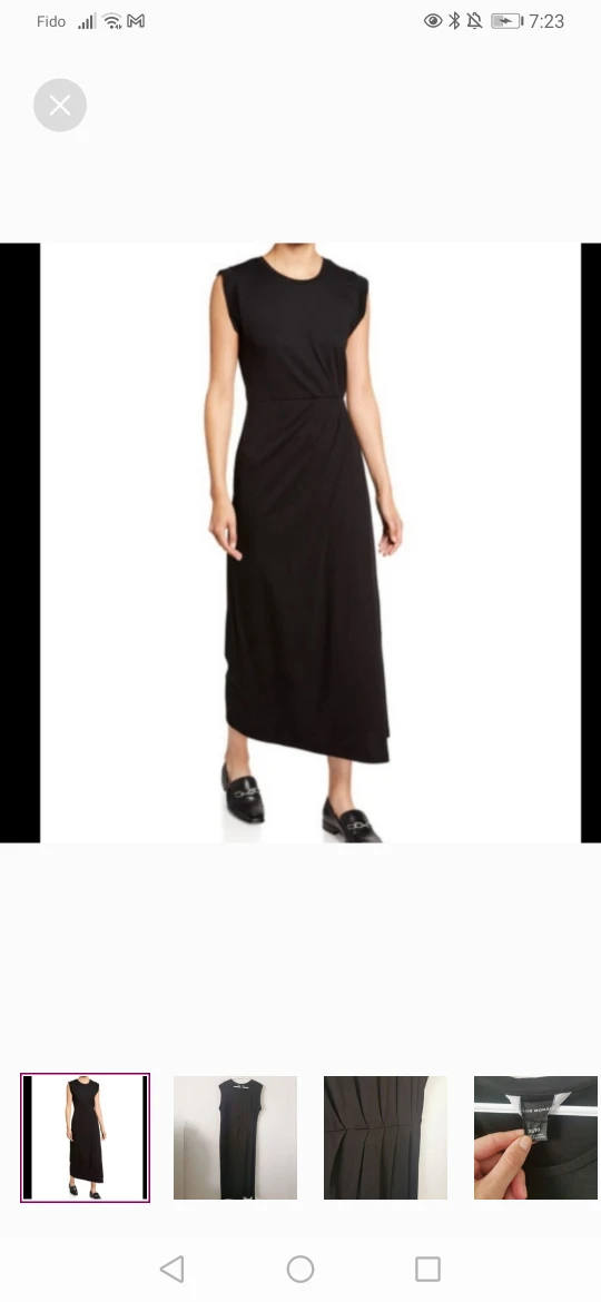 club Monaco xl black wrap style dress thumbnail
