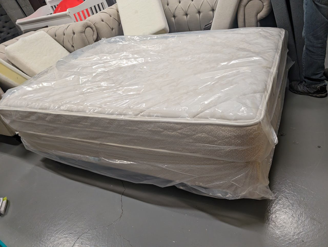 double size bed with frame and foam thumbnail