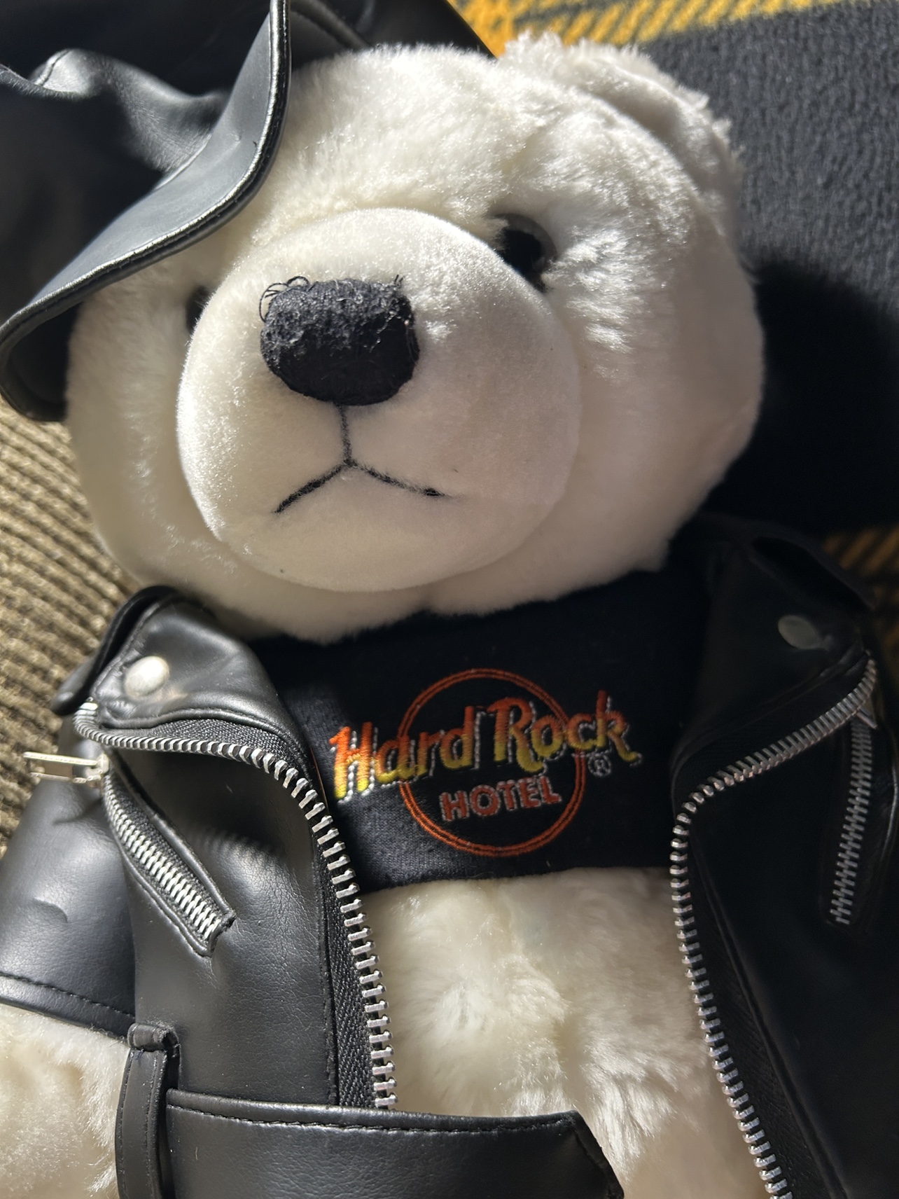 Hard Rock Hotel White Biker Teddy Bear 2000 - photo 2