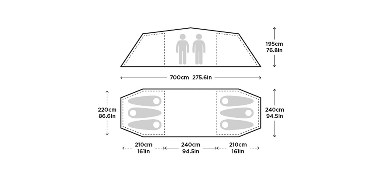 6 person tent ( Buxton ) - photo 2