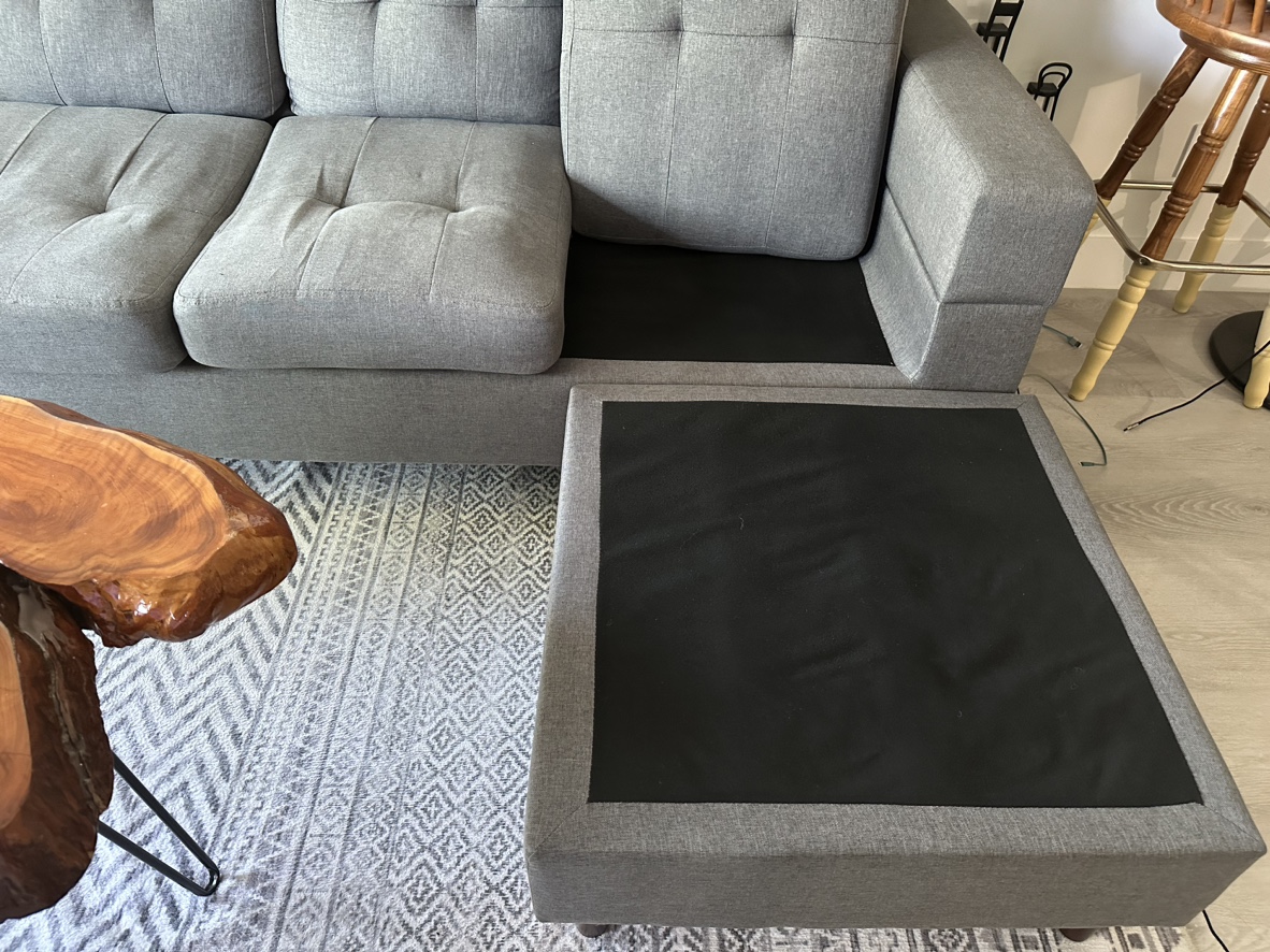 Grey Sectional Sofa Couch Reversible - photo 5