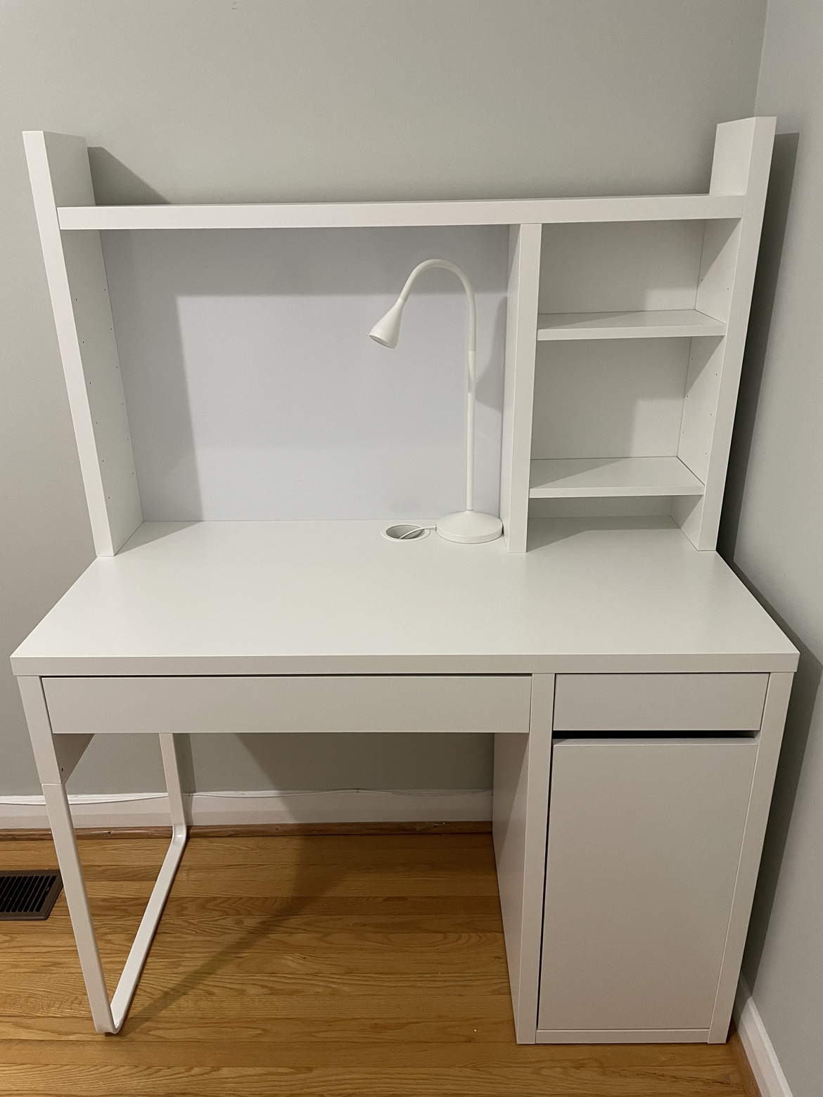 White IKEA Desk Micke + Chair image indicator(3)