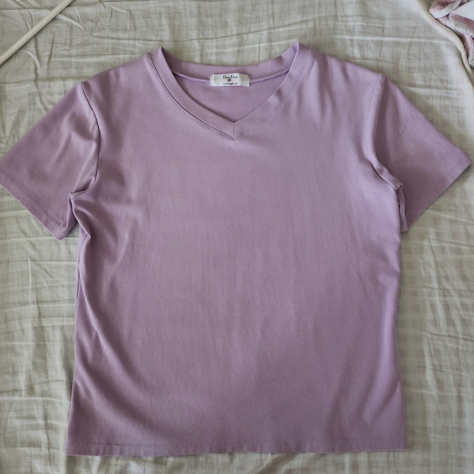 purple T-shirt