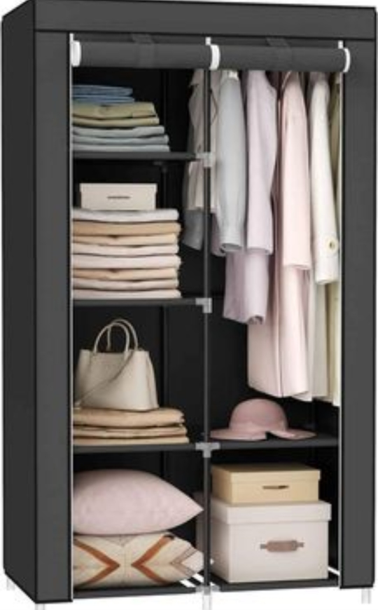 SONGMICS URYG084BK Storage,34.6 x 17.7 x 66.1 " Grey .black thumbnail