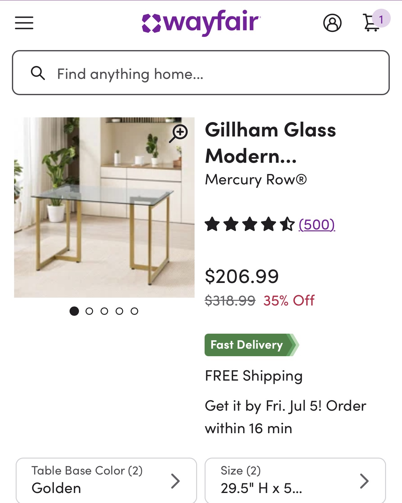 Gillmans Iron breakfast dining table thumbnail