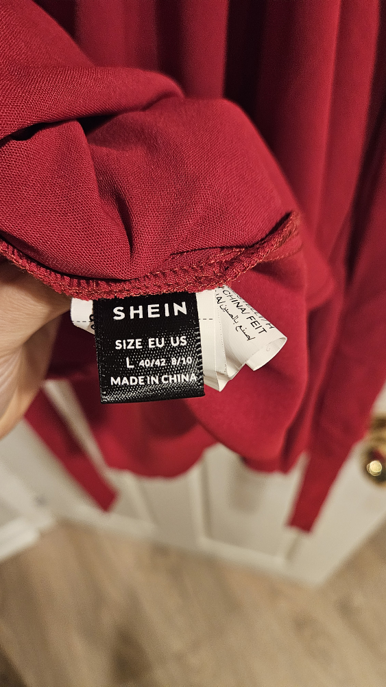 SHEIN red / bordeaux summer dress image indicator(3)