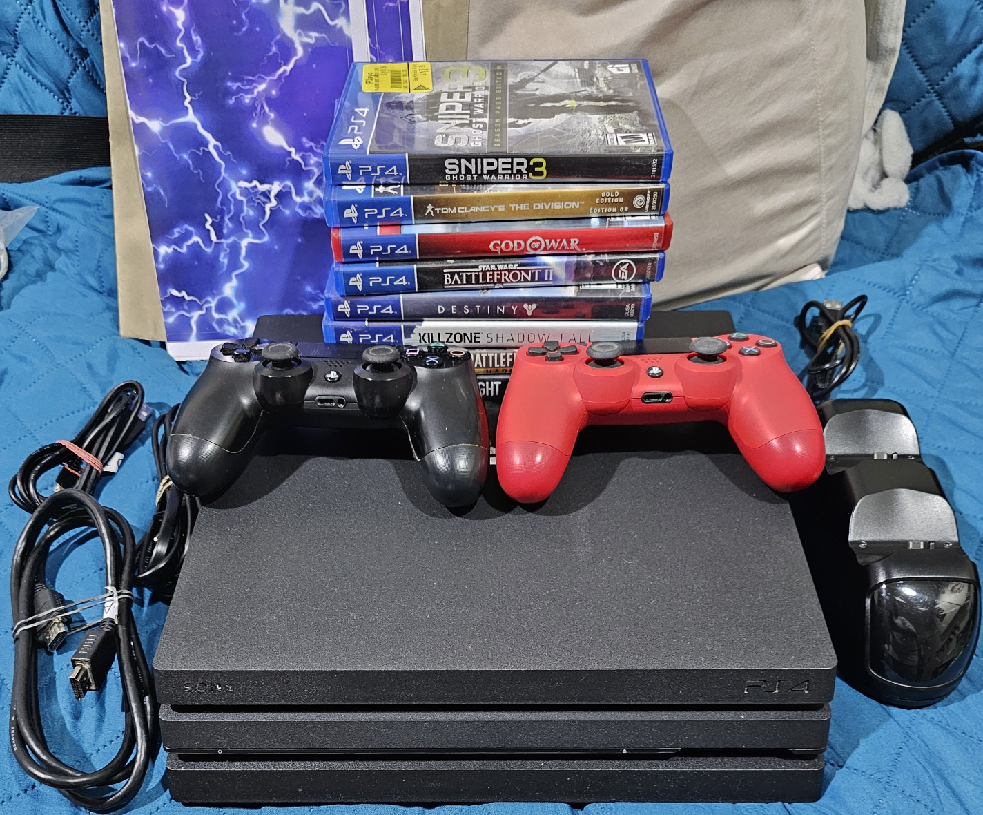 LNIB Playstation 4 Bundle With BNIB Racing Wheel image indicator(5)