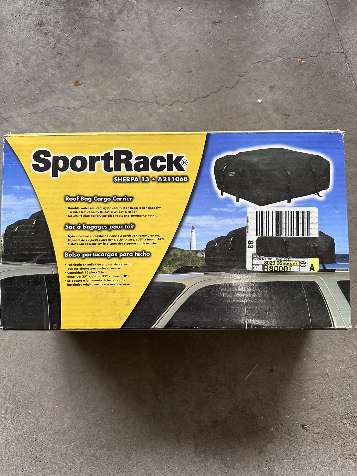Roof bag cargo carrier