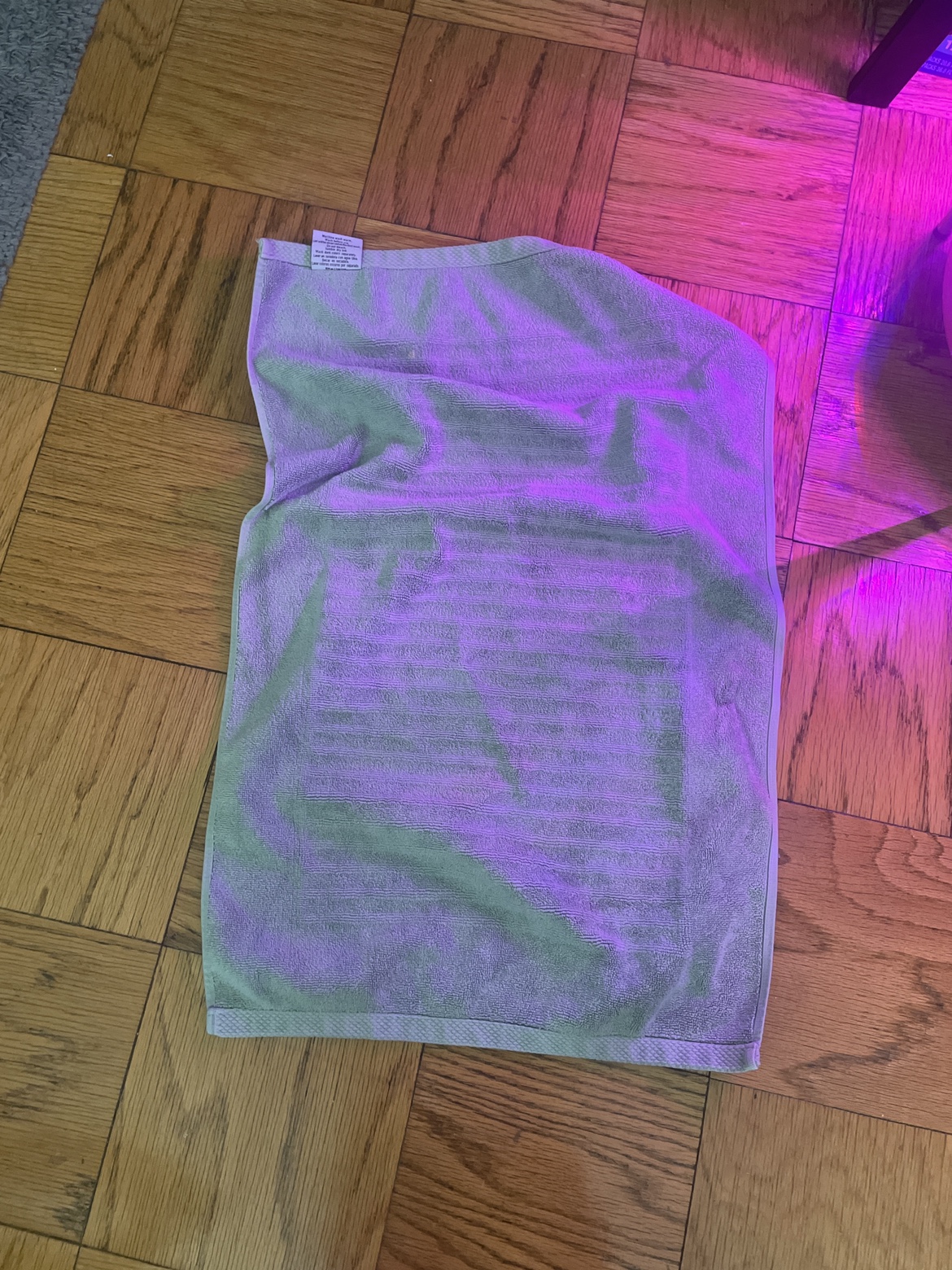 Green bath floor towel