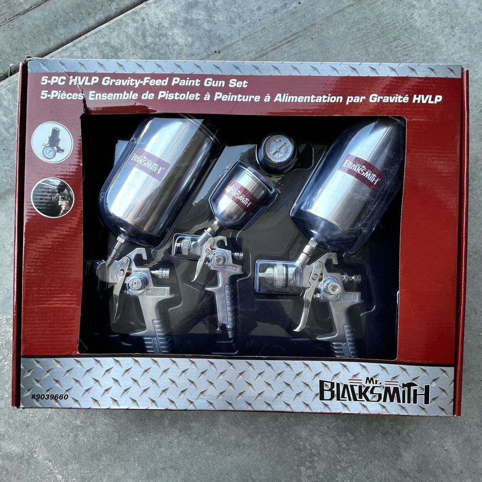 Brand new 5-pc HVLP gravity-feed paint gun set ⚽️ thumbnail