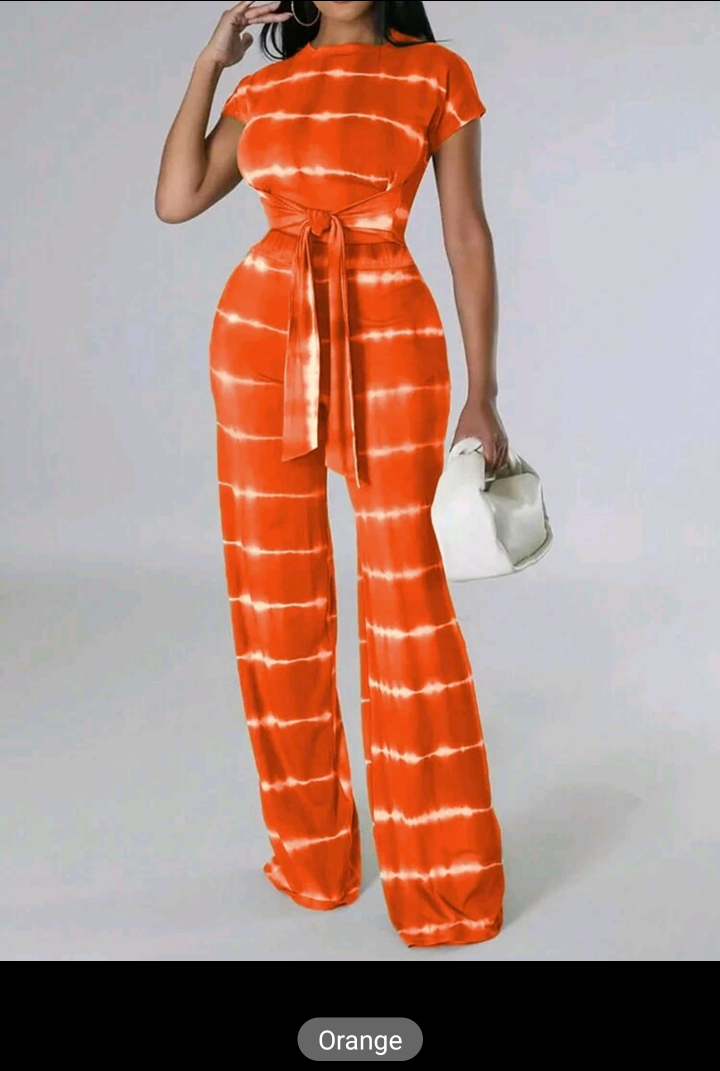 Women's Sleeve Tie Front Top And Pants Set - photo 3