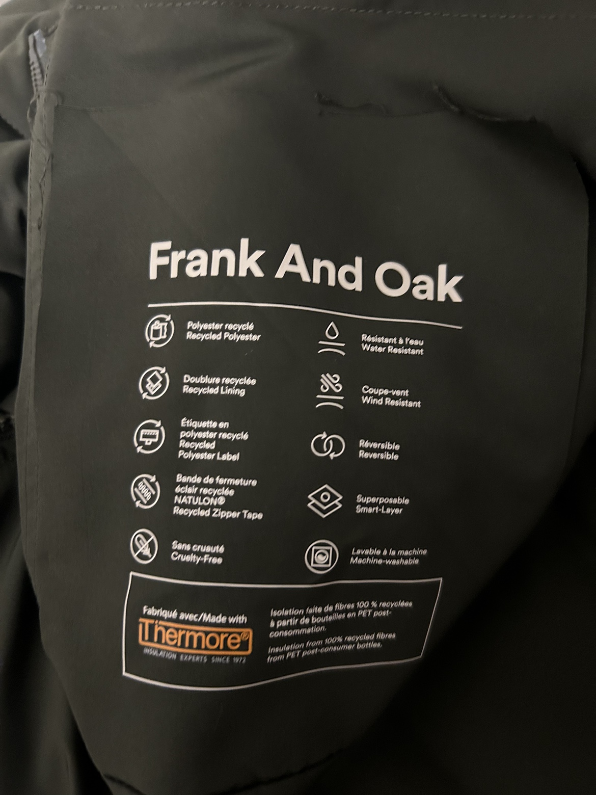 Frank And Oak Men’s Jacket Size L - Olive - photo 2