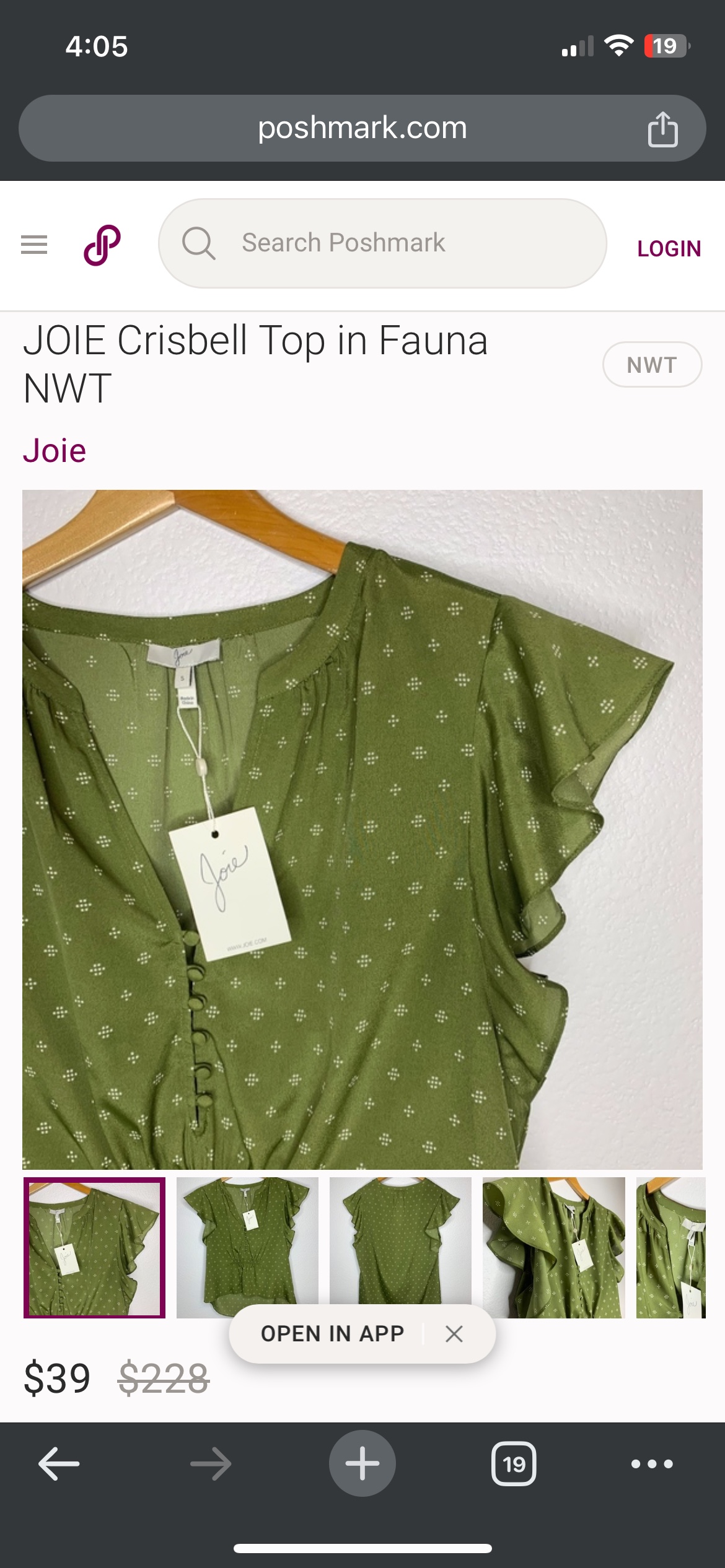 JOIE Crisbell Top in Fauna image indicator(2)